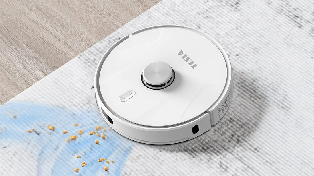 Robot sprzątający TESLA RoboStar iQ700 Moc ssania sprzątanie dywanów dogłębne usuwanie kurzu, sierści i włosów tryb turbo zabridzenia powierzchnia