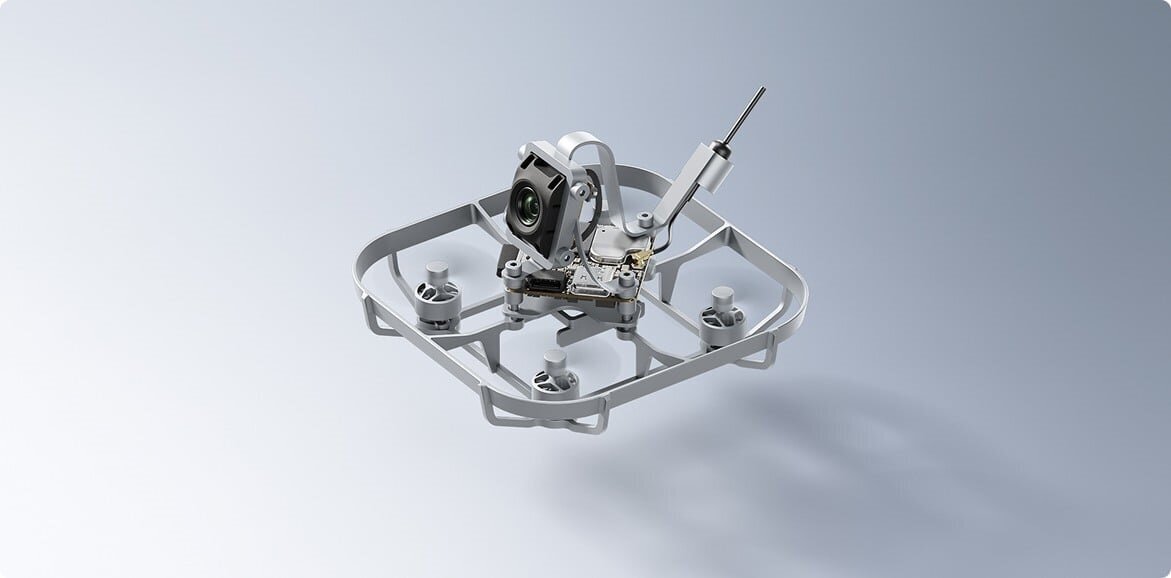 System transmisji obrazu DJI na jasnym tle.