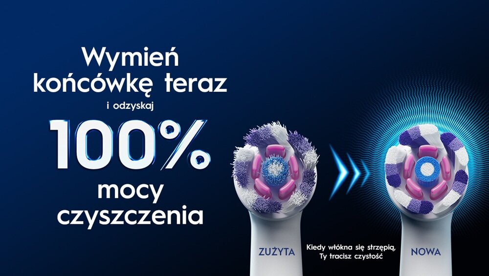 Końcówki ORAL-B IO Radiant EB4 skuteczność, wymiana na czas, higiena i czyszczenie
