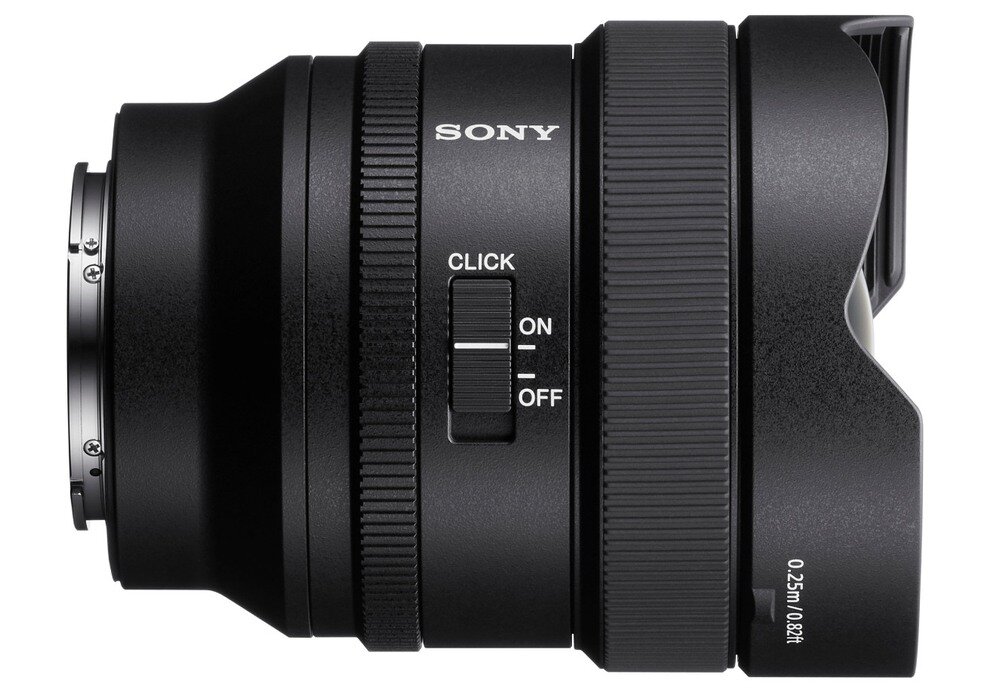 Obiektyw SONY FE 14 mm f-1.8 GM przełącznik