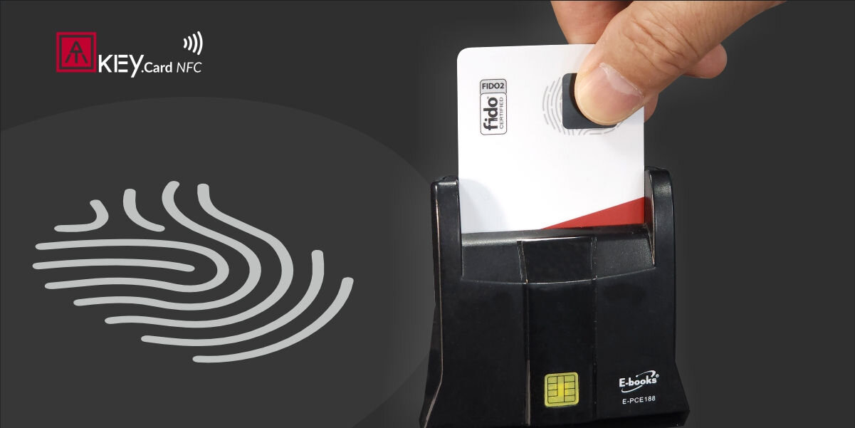 Karta zabezpieczająca AUTHENTREND ATKey.Card NFC Czarny Uniwersalne rozwiązanie do cyfrowej tożsamości i kontroli dostępu