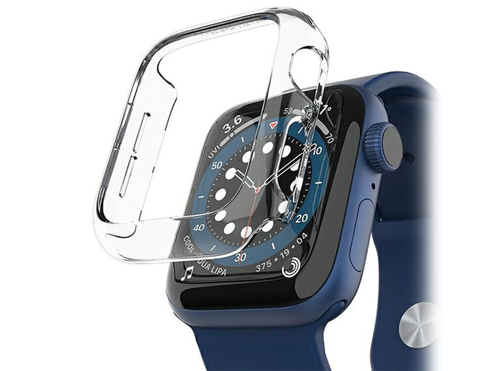 Etui ARAREE Nukin do Apple Watch 10 (42mm) Przezroczysty Etui nad zegarkiem elastyczność obudowa etui białe tło pokrowiec zegarek zegar watch