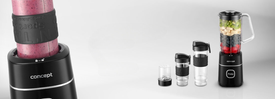 Blender kielichowy CONCEPT SM3490 Czarny + młynek Wszechstronne zastosowanie zdjęcie lifestyle