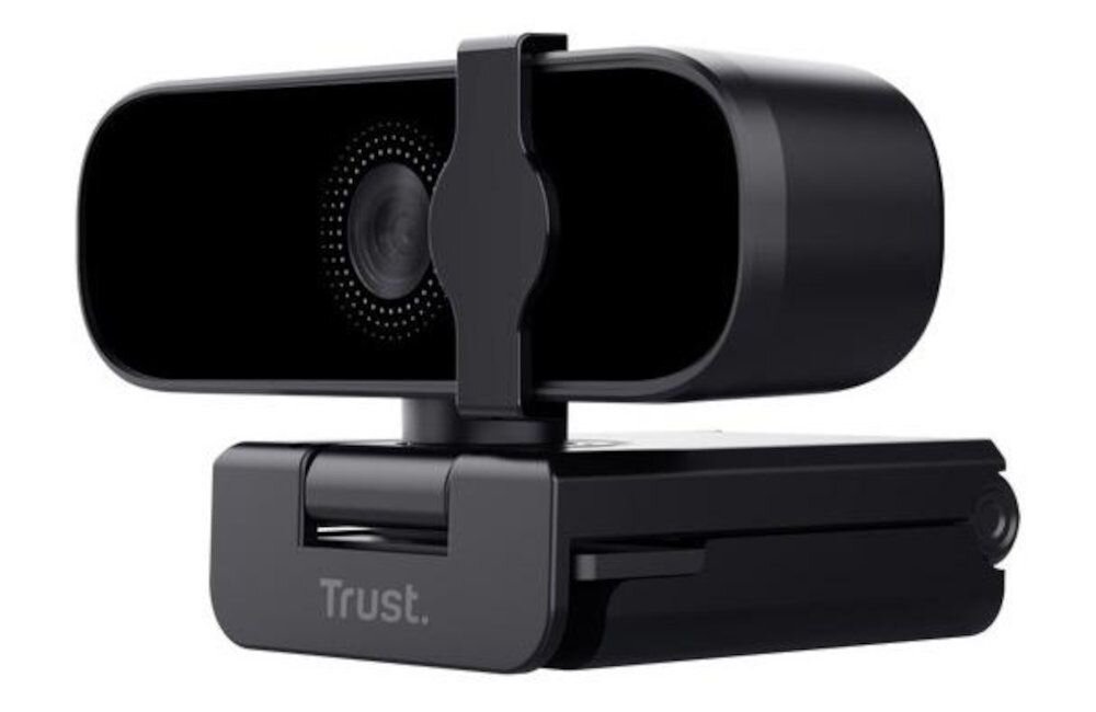 TRUST Tanor TRUST Tanor interfejs USB-A Plug & Play Kabel z wtyczką USB-A długości 1,5 m 93 × 54 × 63 mm 120 g - kamera ze złożoną podstawką na płasko, przygotowaną do postawienia na biurku lub transportu