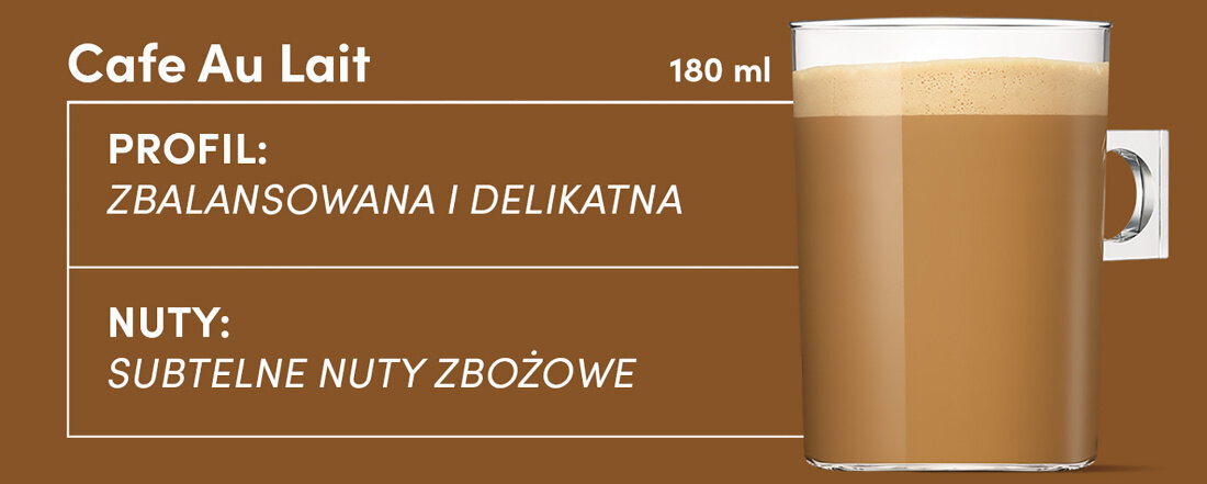 Kapsułki NESCAFE Cafe Au Lait do ekspresu Nescafe Dolce Gusto Wygoda przygotowania napój pojemność kawa