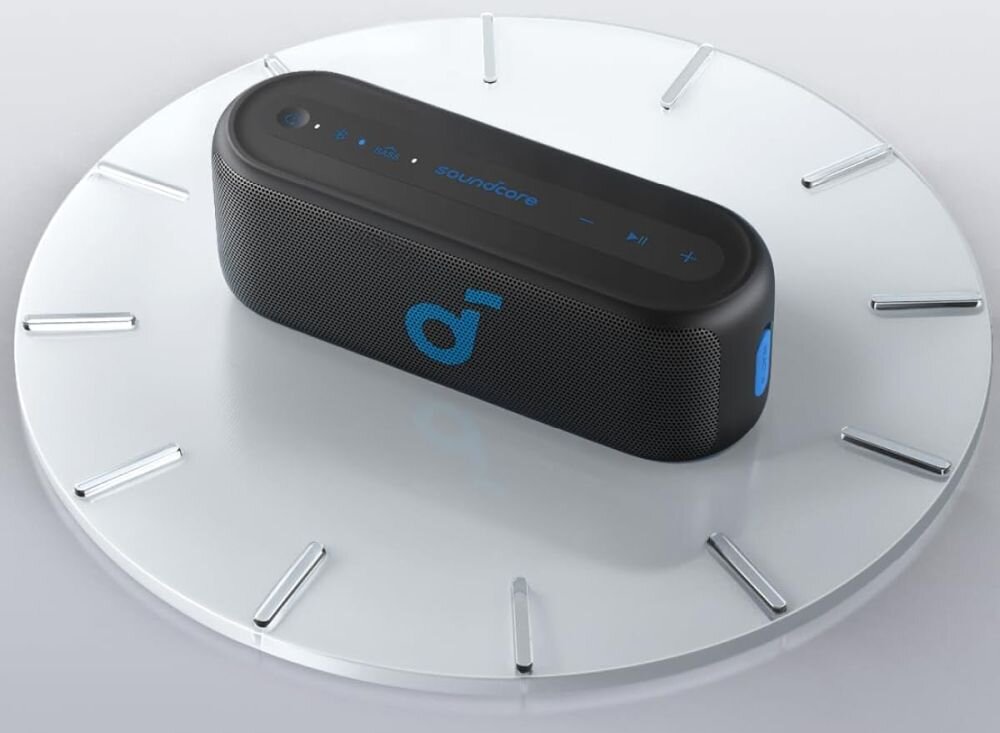 Głośnik mobilny SOUNDCORE Select 2S bateria do 16 godzin pracy, głośnik stojący na szklanej tacy