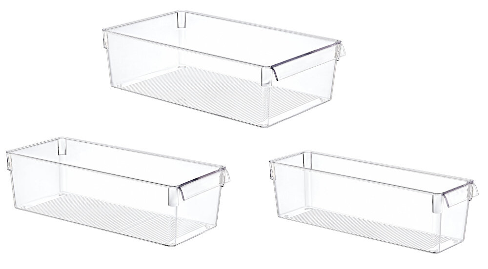 ZESTAW ORGANIZERÓW DO LODÓWKI EASYFROM 3 sztuki pojemniki puste