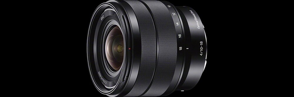 Obiektyw SONY E 10-18 mm f-4 OSS aparat zdjęcia ogniskowa stałka stałoogniskowy zoom szkła optyka soczewki montaż bagnet af ostrość regulacja pierścienie