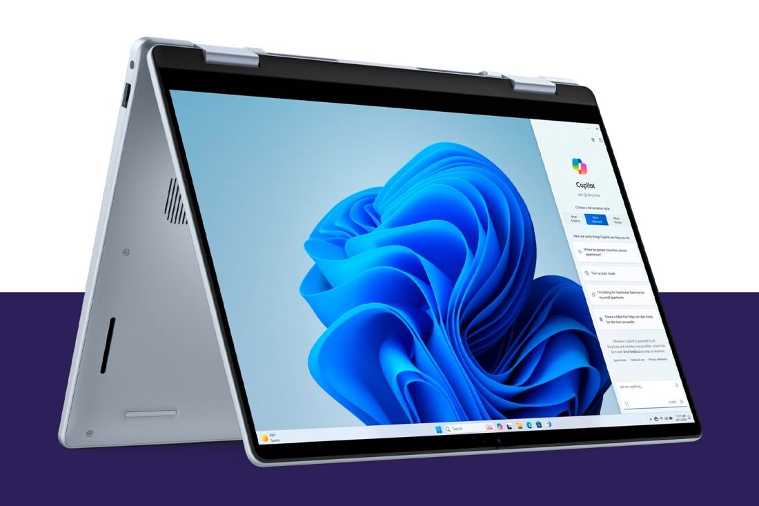 Laptop DELL 14 Plus 2in1 to konwertowalny laptop, łączący funkcjonalność i mobilność.  - Copilot i jego funkcje 