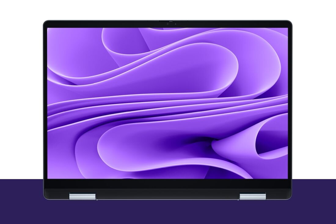 Ekran laptopa DELL 14 Plus 2in1 na jasnym tle. - 14-calowy ekran, FHD+ (1920 x 1200 px) 