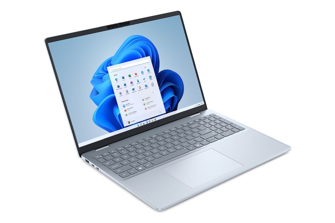 Laptop DELL 16 Plus z pokazanym system Windows 11 na ekranie. - System operacyjny Windows 11 