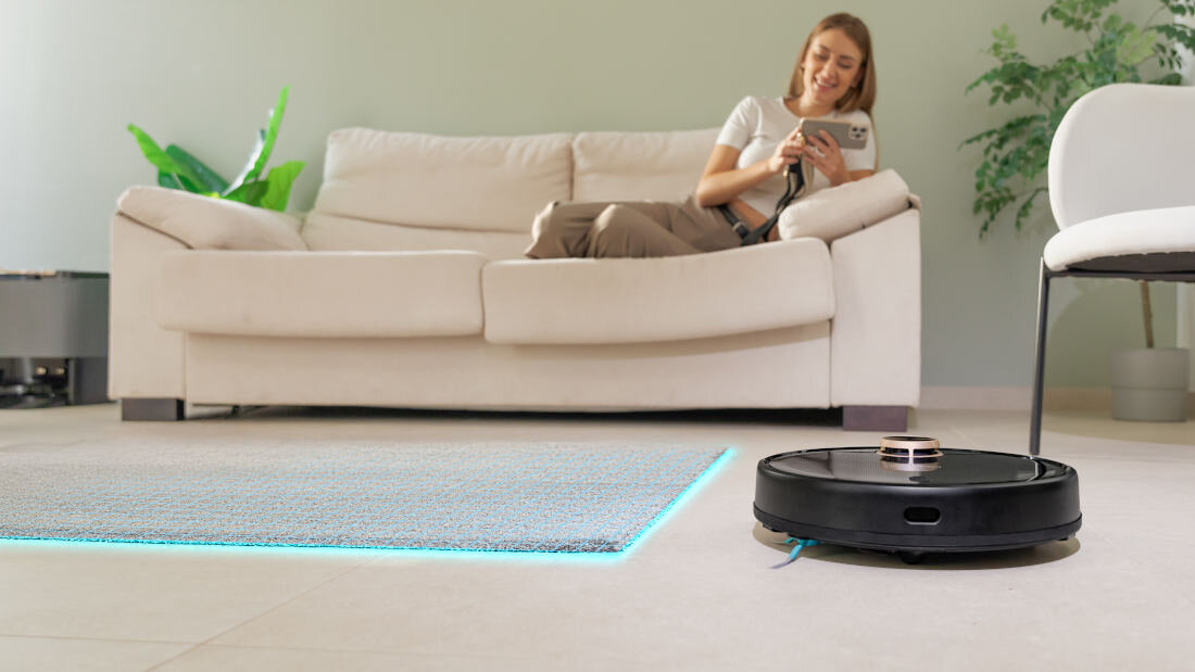 Robot sprzątający CECOTEC Conga 13090 Spin Revolution Ochrona dywanów i tekstyliów automatycznie unosi nakładki mopujące