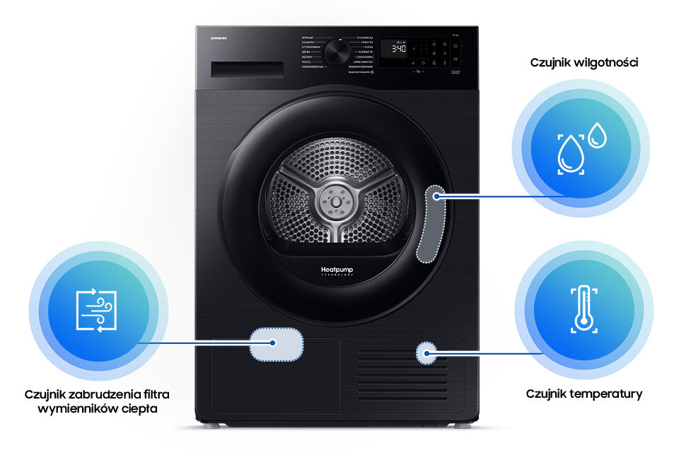 inteligentna suszarka dv90dg52a0aeeo bezpieczna dla tkanin