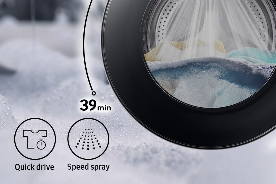 wypierz pranie w 39 minut w pralce Samsung wf90f09c4su4 