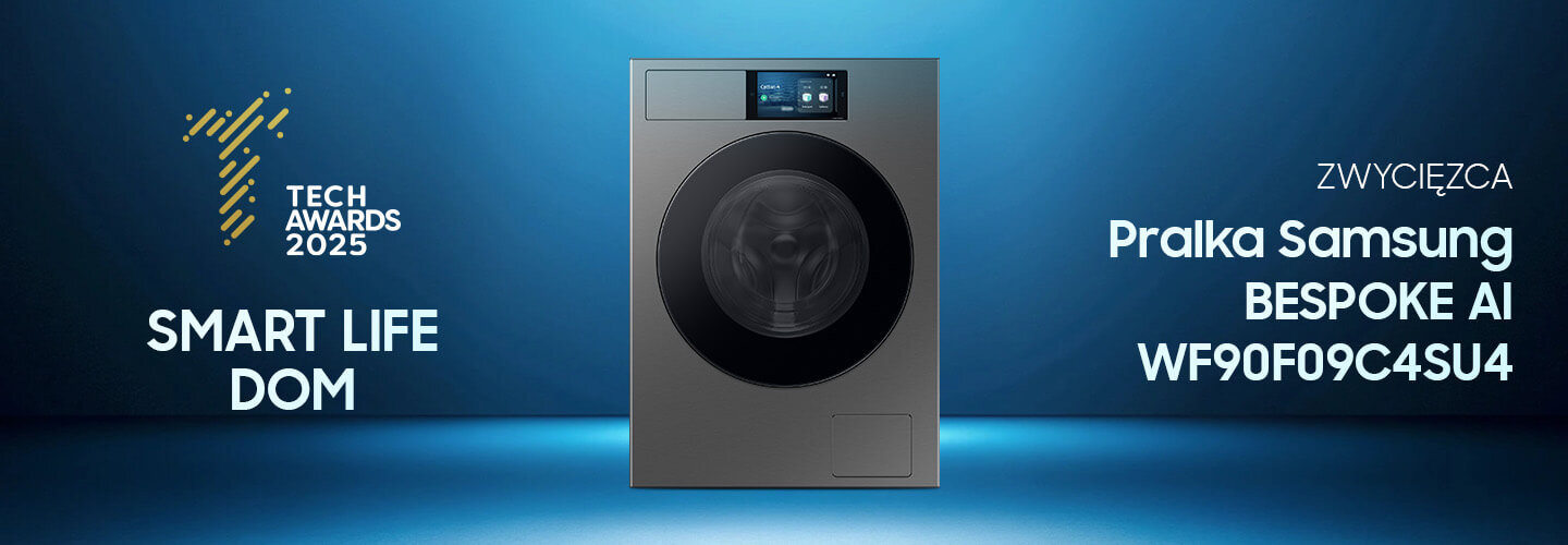 Pralka Samsung Bespoke AI WF90F09C4SU4 – zwycięzca Tech Awards 2025 w kategorii Smart Life Dom