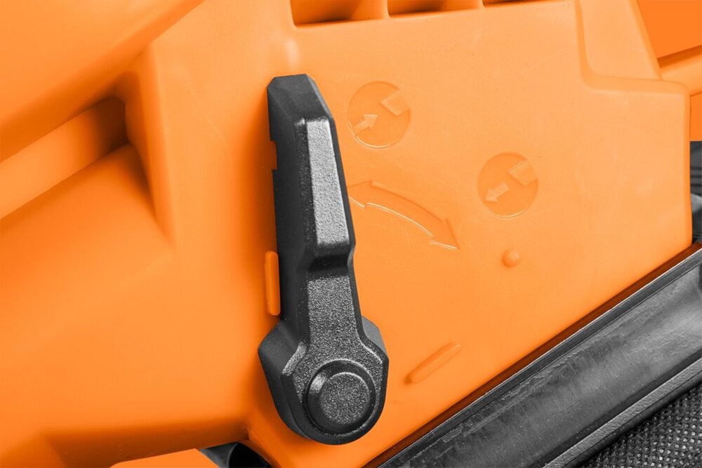 Odkurzacz do liści NEO TOOLS 04-624 elektryczny zbliżenia na przełącznik funkcjonalny szybkie usuwanie liści trawy drobnych gałęzi kurzu funkcja zdmuchiwania i rozdrabniania do kompostowania wspiera ekologiczne gospodarowanie odpadami