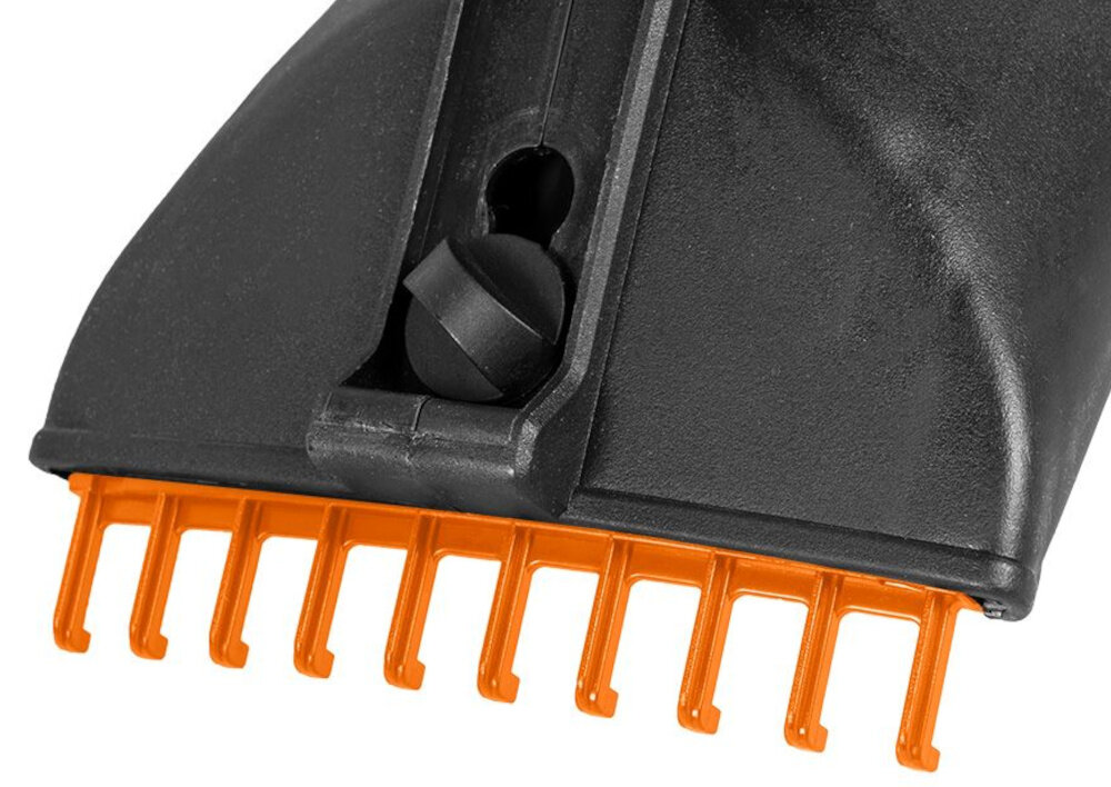 Odkurzacz do liści NEO TOOLS 04-624 elektryczny zbliżenia na pazurki funkcja zdmuchiwania ułatwia oczyszczanie trawników alej trudno dostępnych miejsc wysoka prędkość powietrza przyspiesza pracę specjalne pazurki