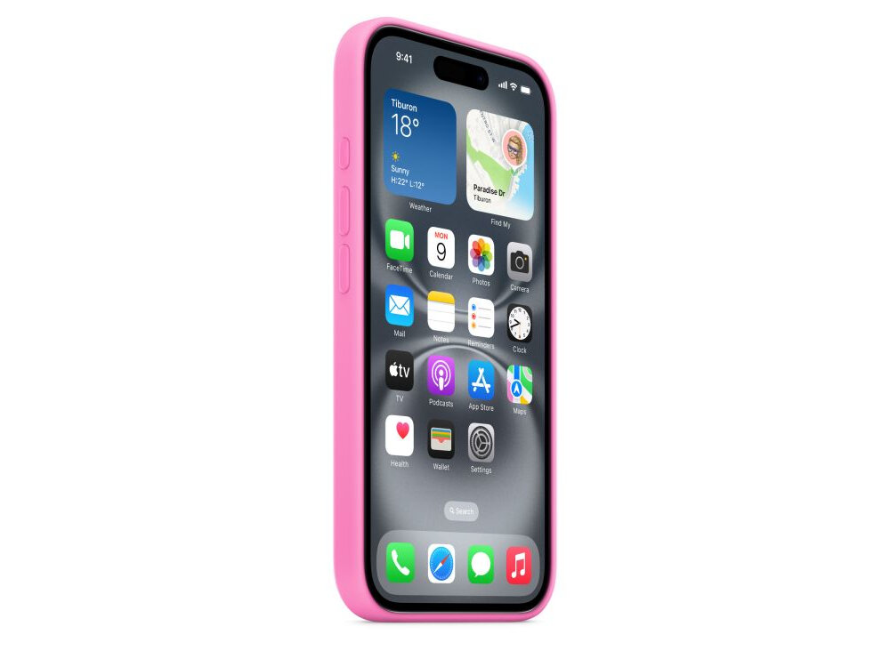 Etui APPLE Silicone Case MagSafe do iPhone etui - dotyk, chwyt, szkielko, ladowanie, magsafe