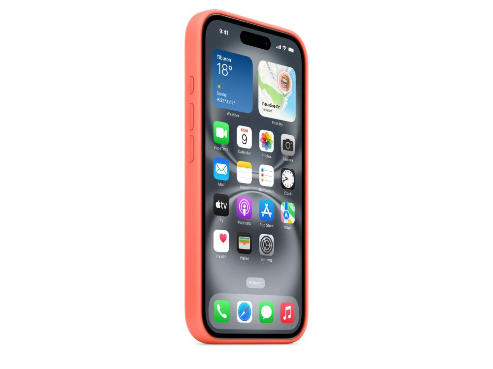 Etui APPLE Silicone Case MagSafe do iPhone etui - dotyk, chwyt, szkielko, ladowanie, magsafe