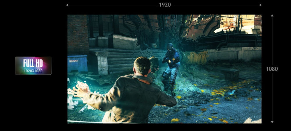 Monitor ACER SA273G0WI 27 cali 1920x1080px IPS 120Hz 1ms [VRB] prezentacja gry w rozdzielczości Full HD czarne tło szybka reakcja wyraźny i płynny obraz przekątna