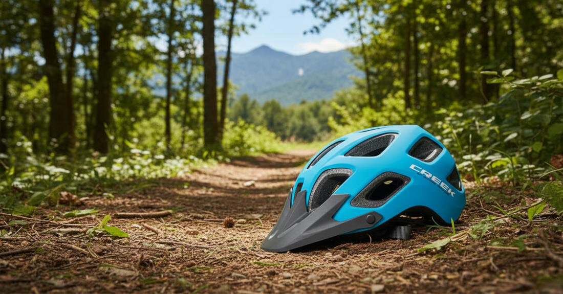 Kask rowerowy AUTHOR Creek Niebieski MTB (rozmiar M) wygląd design prezentacja wizualizacja Bezpieczeństwo i komfort