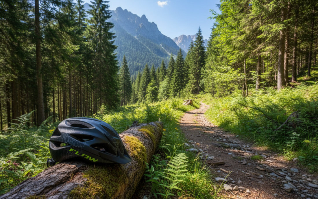 Kask rowerowy AUTHOR Flow X9 Czarny mat MTB (rozmiar M) wygląd design prezentacja wizualizacja ochrona na każdą trasę