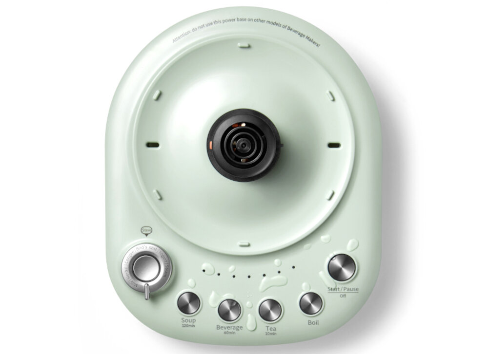 Czajnik BUYDEEM K1594T z funkcja parowaru, regulacją temperatury i zaparzaczem Miętowy Programy gotowania Cztery funkcje podstawowe sześć programów dedykowanych Szklany pojemnik dwa składniki jednocześnie