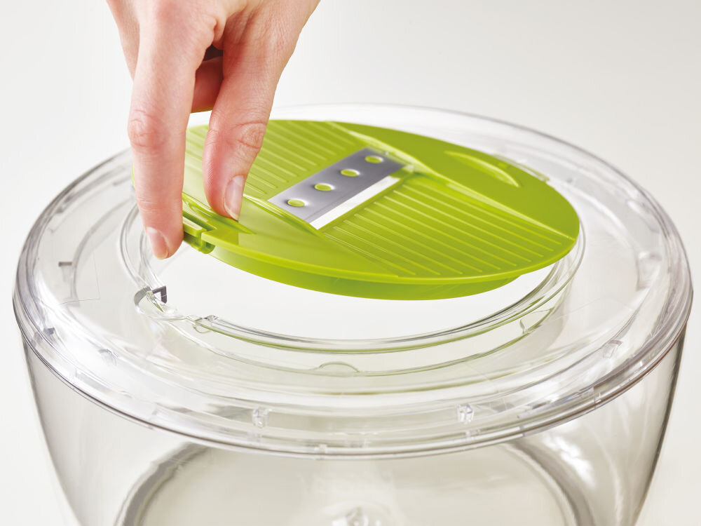 Wirówka do sałaty JOSEPH JOSEPH 3w1 Duo Biało-zielony wirówka do sałaty tarka krojenie warzyw wirówka z korbką 2 nakładki szatkownica tarka