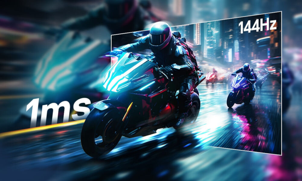 Monitor LG UltraGear 32G810SA-W.AEU 31.5 3840x2160px IPS 144Hz 1 ms [GTG] kadr z gry napis 1ms 144 Hz czas reakcji częstotliwość odświeżania szybka reakcja