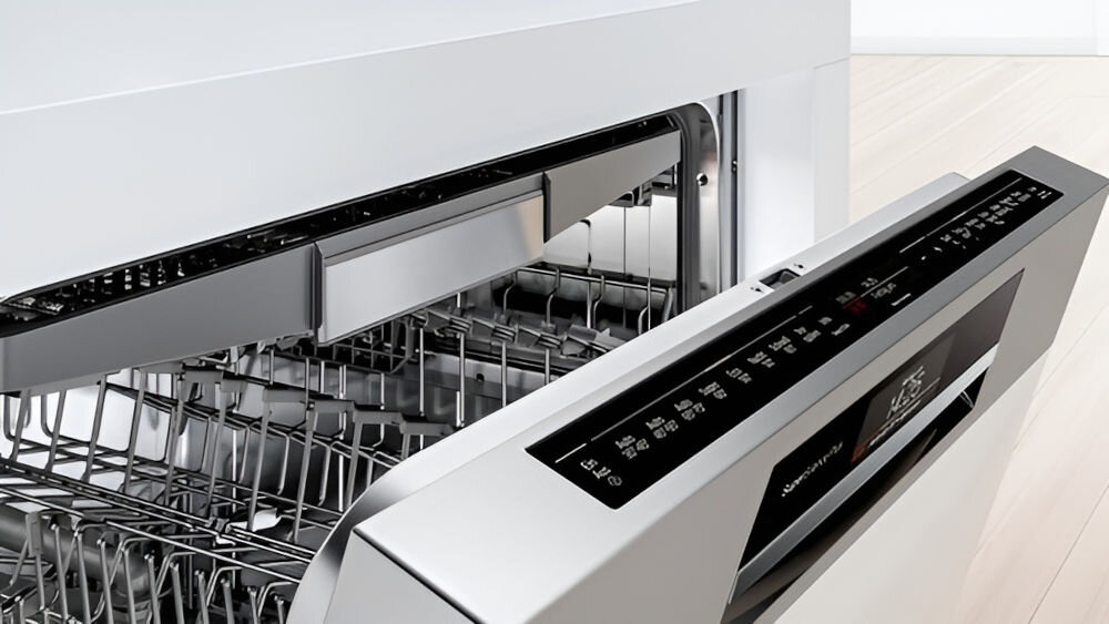 Robot kuchenny planetarny BOSCH MUMS2TW00 zdjecie otwartej zmywarki kosz przyciski panel stylowy design funkcjonalność Eleganckie wykończenie kompaktowe wymiary łatwe przechowywanie przemyślana konstrukcja wygoda użytkowania ułatwienie gotowania stylowy element wyposażenia wnętrza szybkie wygodne przyjemne przygotowywanie posiłków elementy robota można myć w zmywarce