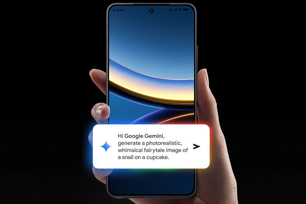 Smartfon XIAOMI Poco F7 Pro 5G 12/512GB 6.67 120Hz ekran z aktwynym asystentem gemini si google łatwe pobieranie informacji szukanie obrazem