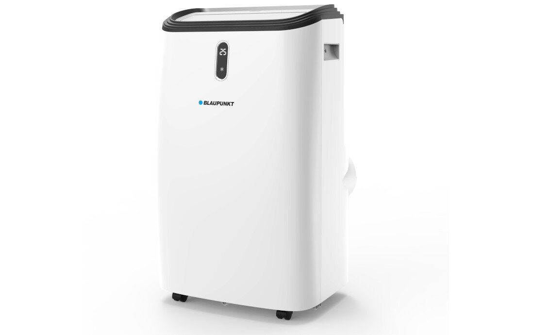 Klimatyzator BLAUPUNKT ACP616 Kontrola wilgotności powietrza Funkcja osuszania do 2,3 l wilgoci na godzinę wspiera zdrowy mikroklimat w domu ukos białe tło