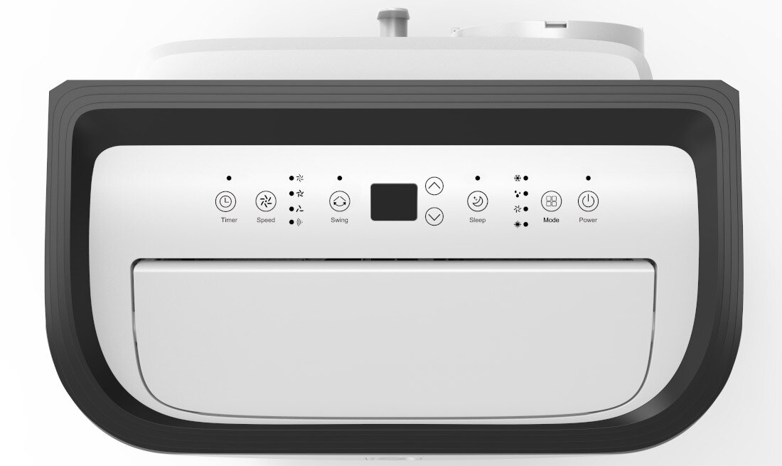 Klimatyzator BLAUPUNKT ACP616 Sterowanie dopasowane do Ciebie Panel LED obsługa przez aplikację  wygoda komfort zdjęcie od góry na białym tle widoczny wyświetlacz