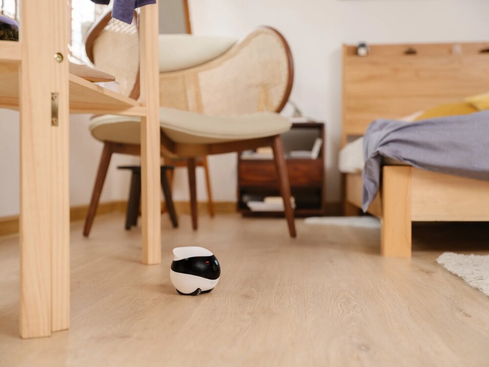 Inteligentny robot towarzyszący ENABOT EBO SE
            robot na podłodze towarzysz zwierzaków mobilna kamera nadzór dzieci praktyczne zastosowanie