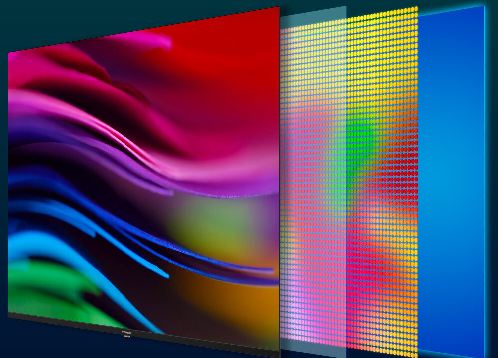 Telewizor THOMSON 55QG7C14 ekran QLED 4K UHD 144 Hz, budowa matrycy