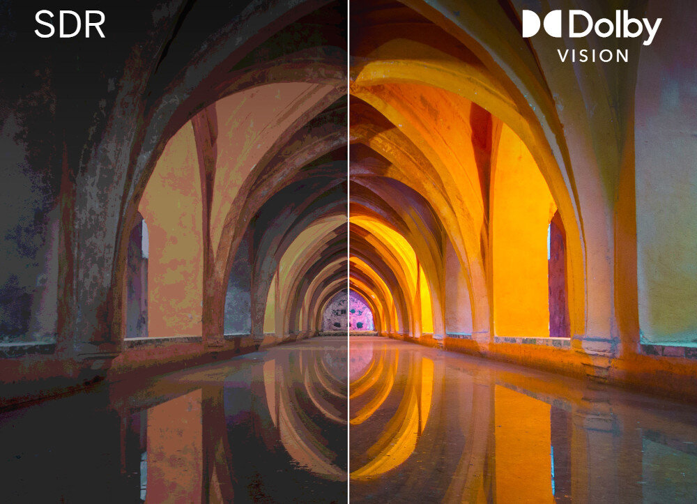 Telewizor THOMSON 55QG7C14 Dolby Vision HDR10 kontrast kolory, obraz w SDR oraz Dolby Vision