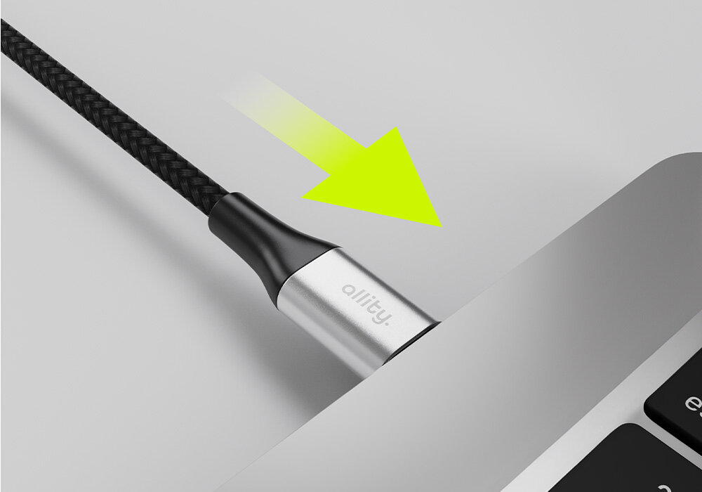 Kabel USB-C ALLITY podłączony kabel