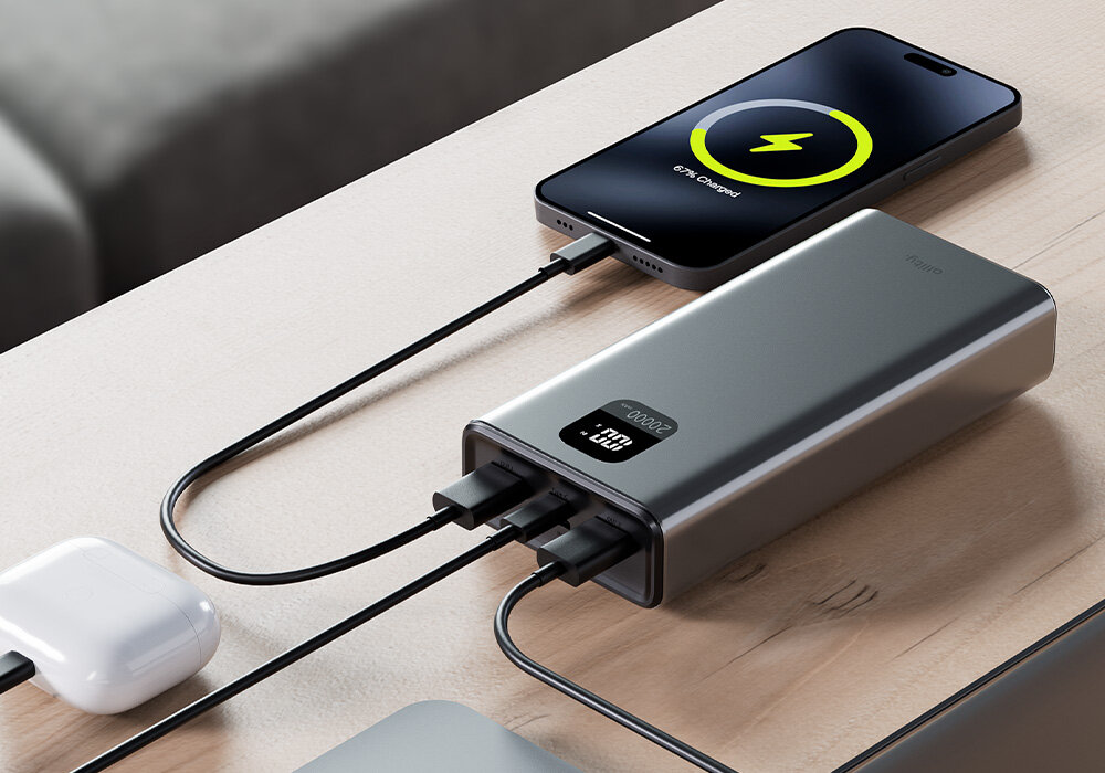 Powerbank ALLITY 22.5 W 20000 mAh ładowanie na stole