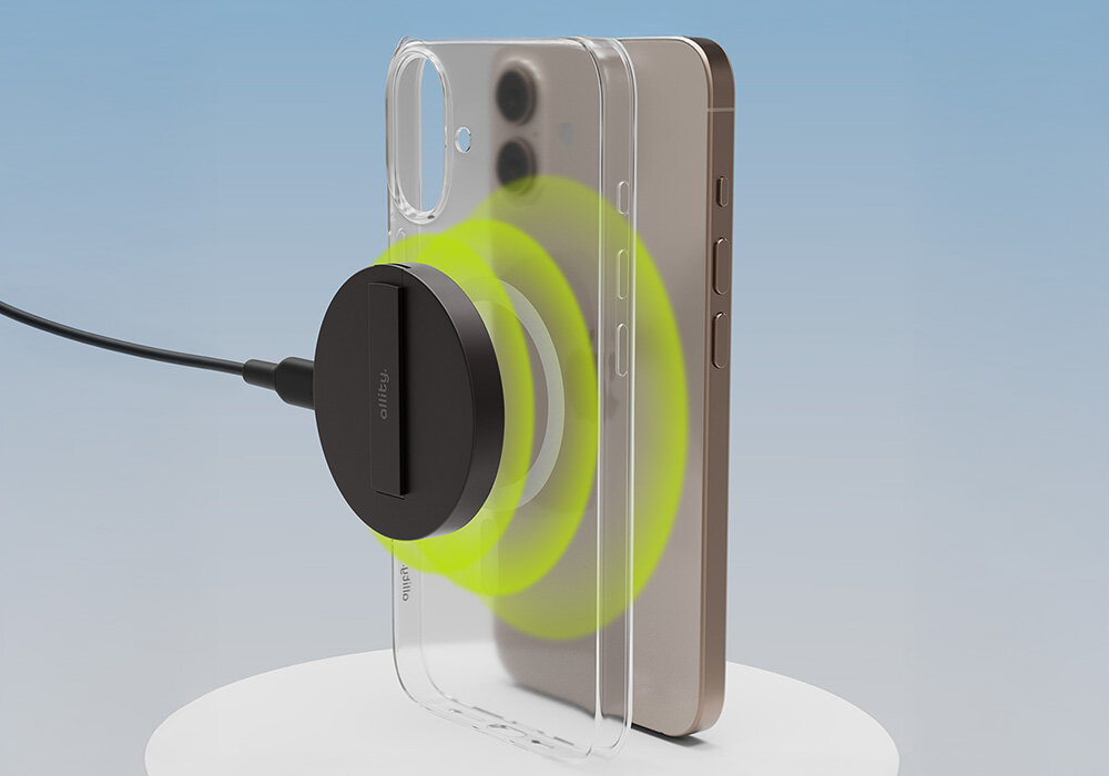 Etui ALLITY Clear Protector Mag do Apple iPhone  wizualizacja ładowania
