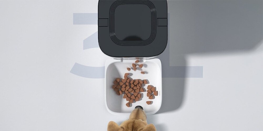 Dozownik karmy automatyczny SPONGE Pet Feeder Smart SPETFSC0001 estetyczna obudowa, miska ze stali nierdzewnej, bezpieczeństwo, łatwe czyszczenie, wygoda i higiena