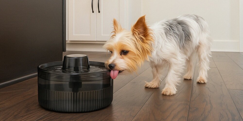 Fontanna dla zwierząt SPONGE SPETF1 bez ciągłego uzupełniania wody, dla osób z intensywnym trybem życia, dla małych i średnich zwierząt