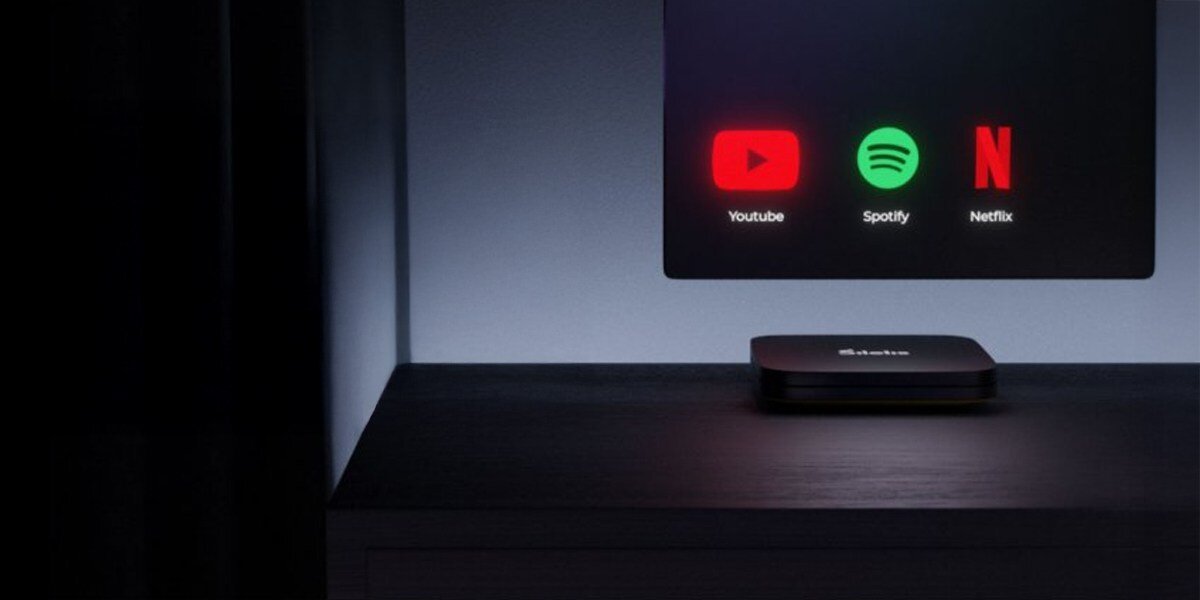 Odtwarzacz multimedialny SILELIS T-3 Dolby Vision Dolby Atmos Dolby Audio wyjście optyczne, odtwarzacz stojący na komodzie pod zawieszonym ekranem