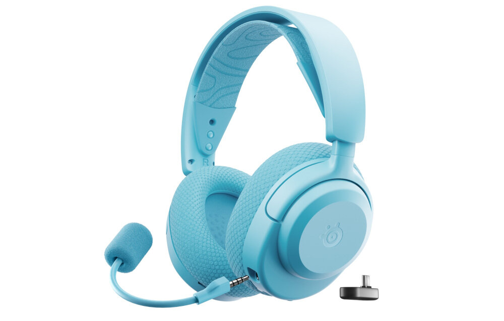 Słuchawki STEELSERIES Arctis Nova 3P - Wyraźne detale audio, słuchawki gamingowe z odbiornikiem usb-c oraz z odłączanym mikorfonem na białym tle