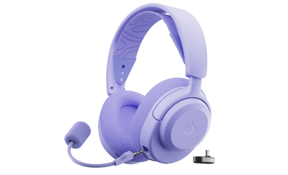 Słuchawki STEELSERIES Arctis Nova 3X - Wyraźne detale audio, słuchawki gamingowe z odbiornikiem usb-c oraz z odłączanym mikorfonem na białym tle