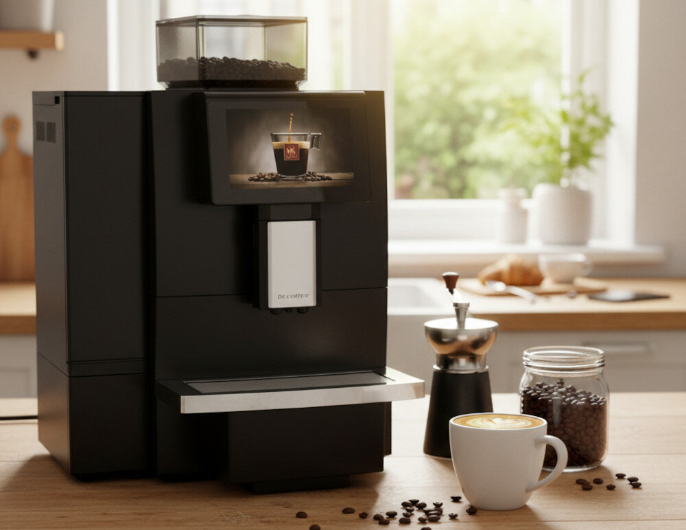 Ekspres DR.COFFEE F11 Big Profesjonalny zdjęcie lifestyle Wydajność w mobilnej formie