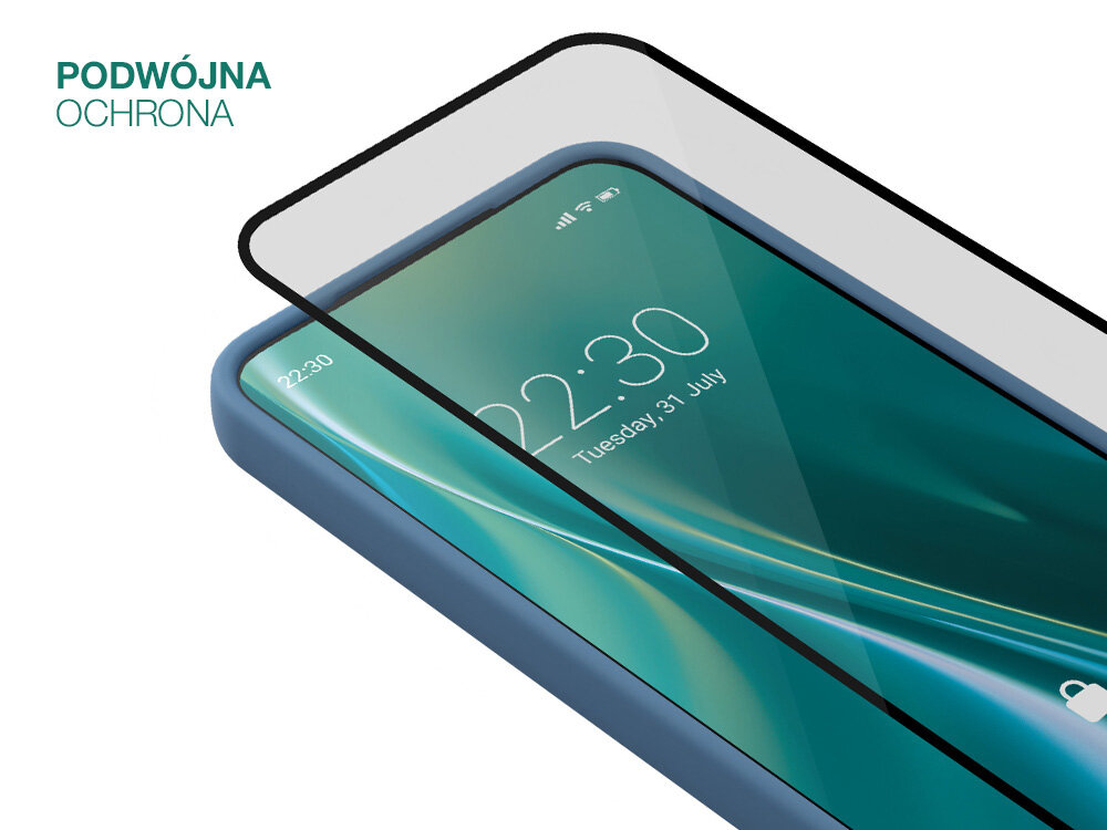 Nakładka Etteri Silicone Case nałożone na telefon    