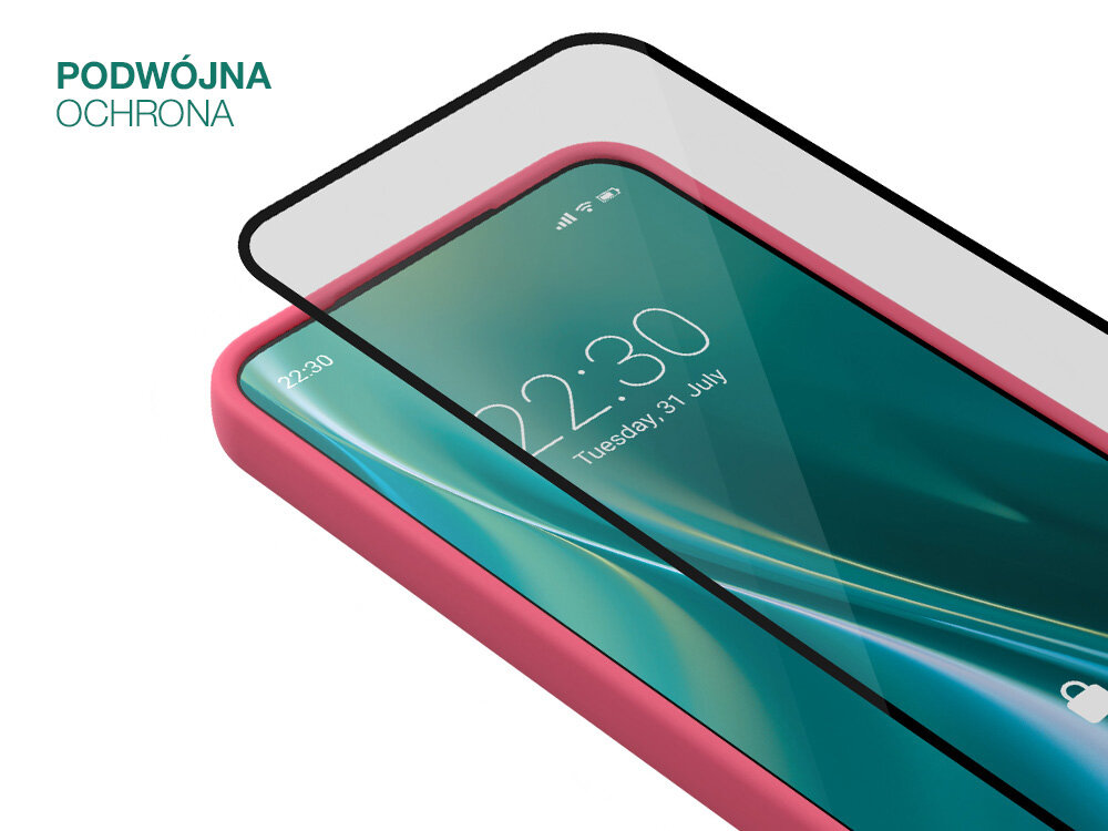 Nakładka Etteri Silicone Case nałożone na telefon    