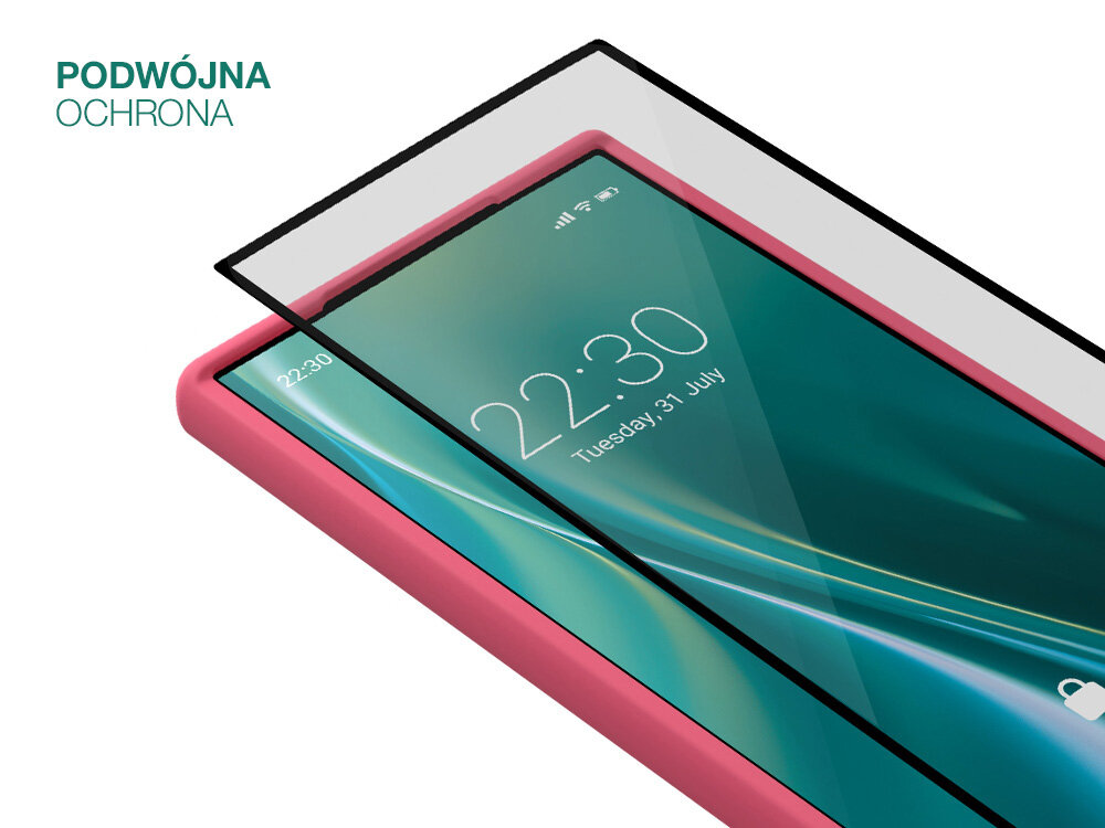 Nakładka Etteri Silicone Case nałożone na telefon