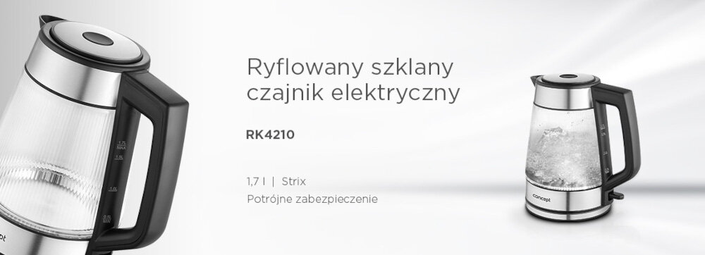 Czajnik CONCEPT RK4210 Ryflowane Szkło wygląd design tło wizualizacja wyposażenie Twojej kuchni