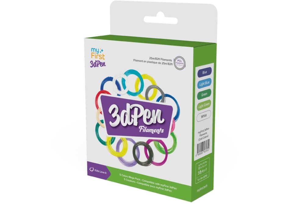 Filament MY FIRST FP3301AC-WC01 PCL, Średnica 1.75 mm, 0.075 kg 5 szt. 6 kolorów, do tworzenia, dla małego artysty